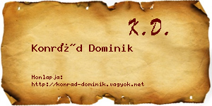 Konrád Dominik névjegykártya